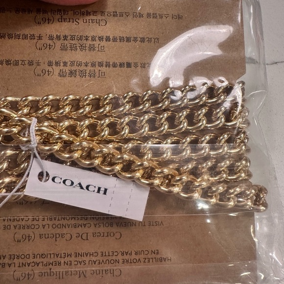 Coach Gold Chain Strap - Picture 2 of 2